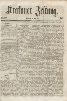 Krakauer Zeitung.[Jg.1], Nro. 158 (15 Juli 1857)