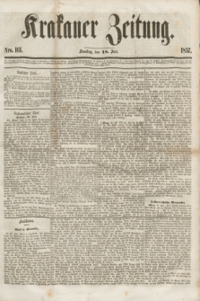 Krakauer Zeitung.[Jg.1], Nro. 161 (18 Juli 1857)