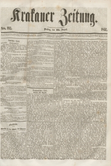 Krakauer Zeitung.[Jg.1], Nro. 192 (25 August 1857)