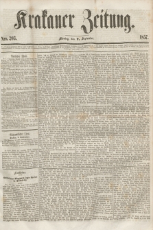 Krakauer Zeitung.[Jg.1], Nro. 203 (7 September 1857) + dod.