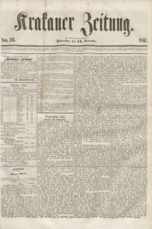 Krakauer Zeitung.[Jg.1], Nro. 211 (17 September 1857)