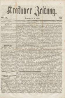 Krakauer Zeitung.[Jg.1], Nro. 229 (8 October 1857)