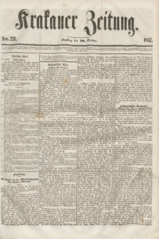 Krakauer Zeitung.[Jg.1], Nro. 231 (10 October 1857)