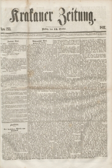 Krakauer Zeitung.[Jg.1], Nro. 233 (13 October 1857)