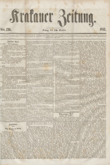 Krakauer Zeitung.[Jg.1], Nro. 236 (16 October 1857)