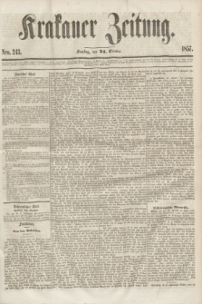 Krakauer Zeitung.[Jg.1], Nro. 243 (24 October 1857)