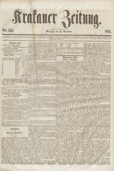 Krakauer Zeitung.[Jg.1], Nro. 252 (4 November 1857)
