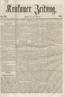 Krakauer Zeitung.[Jg.1], Nro. 258 (11 November 1857)