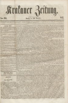 Krakauer Zeitung.[Jg.1], Nro. 263 (17 November 1857)