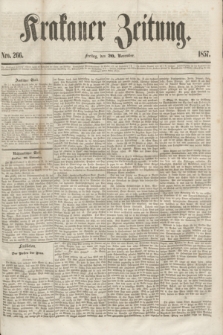 Krakauer Zeitung.[Jg.1], Nro. 266 (20 November 1857)