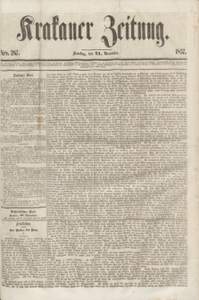 Krakauer Zeitung.[Jg.1], Nro. 267 (21 November 1857)