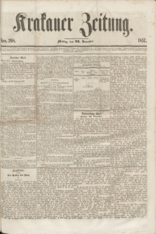 Krakauer Zeitung.[Jg.1], Nro. 268 (22 November 1857) + dod.