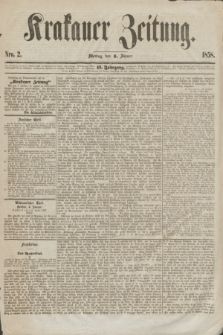 Krakauer Zeitung.Jg.2, Nro. 2 (4 Jänner 1858)