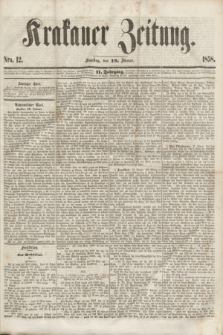 Krakauer Zeitung.Jg.2, Nro. 12 (16 Jänner 1858)