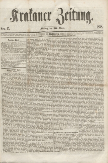 Krakauer Zeitung.Jg.2, Nro. 15 (20 Jänner 1858)
