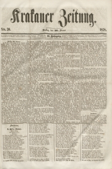 Krakauer Zeitung.Jg.2, Nro. 20 (26 Jänner 1858)