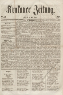 Krakauer Zeitung.Jg.2, Nro. 21 (27 Jänner 1858)