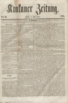 Krakauer Zeitung.Jg.2, Nro. 24 (30 Jänner 1858) + dod.