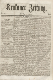 Krakauer Zeitung.Jg.2, Nro. 27 (4 Februar 1858)