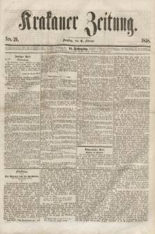Krakauer Zeitung.Jg.2, Nro. 29 (6 Februar 1858)