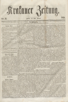 Krakauer Zeitung.Jg.2, Nro. 34 (12 Februar 1858)