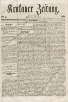 Krakauer Zeitung.Jg.2, Nro. 35 (13 Februar 1858)