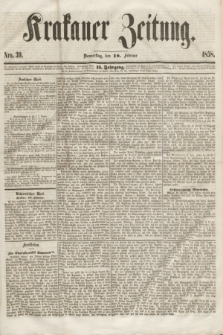 Krakauer Zeitung.Jg.2, Nro. 39 (18 Februar 1858)