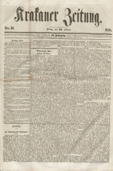 Krakauer Zeitung.Jg.2, Nro. 40 (19 Februar 1858)