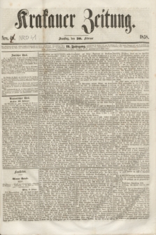 Krakauer Zeitung.Jg.2, Nro. 41 (20 Februar 1858)