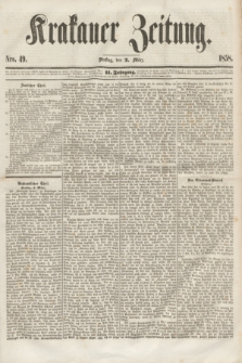 Krakauer Zeitung.Jg.2, Nro. 49 (2 März 1858) + dod.