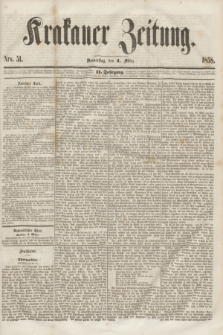 Krakauer Zeitung.Jg.2, Nro. 51 (4 März 1858)
