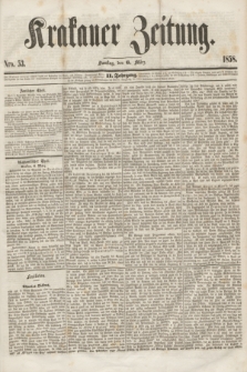 Krakauer Zeitung.Jg.2, Nro. 53 (6 März 1858)
