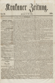 Krakauer Zeitung.Jg.2, Nro. 62 (17 März 1858)