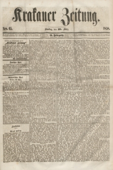 Krakauer Zeitung.Jg.2, Nro. 65 (20 März 1858)