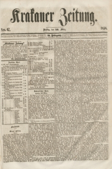 Krakauer Zeitung.Jg.2, Nro. 67 (23 März 1858)