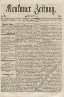 Krakauer Zeitung.Jg.2, Nro. 74 (1 April 1858)