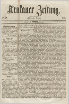 Krakauer Zeitung.Jg.2, Nro. 78 (7 April 1858) + dod.