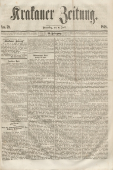 Krakauer Zeitung.Jg.2, Nro. 79 (8 April 1858)