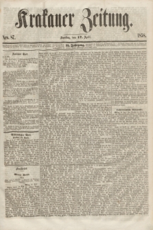 Krakauer Zeitung.Jg.2, Nro. 87 (17 April 1858) + dod.