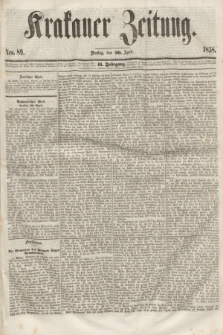 Krakauer Zeitung.Jg.2, Nro. 89 (20 April 1858) + dod.