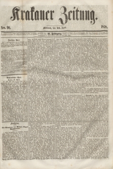 Krakauer Zeitung.Jg.2, Nro. 90 (21 April 1858)