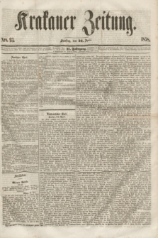 Krakauer Zeitung.Jg.2, Nro. 93 (24 April 1858)