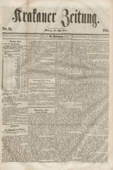 Krakauer Zeitung.Jg.2, Nro. 94 (26 April 1858)