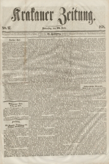 Krakauer Zeitung.Jg.2, Nro. 97 (29 April 1858)