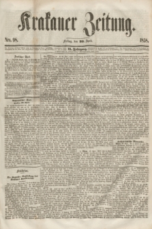 Krakauer Zeitung.Jg.2, Nro. 98 (30 April 1858)