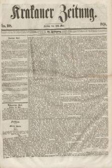 Krakauer Zeitung.Jg.2, Nro. 108 (14 Mai 1858)