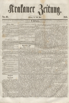 Krakauer Zeitung.Jg.2, Nro. 111 (18 Mai 1858)