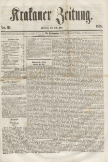 Krakauer Zeitung.Jg.2, Nro. 112 (19 Mai 1858)