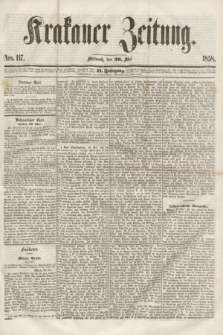 Krakauer Zeitung.Jg.2, Nro. 117 (26 Mai 1858)
