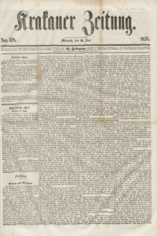 Krakauer Zeitung.Jg.2, Nro. 128 (9 Juni 1858)